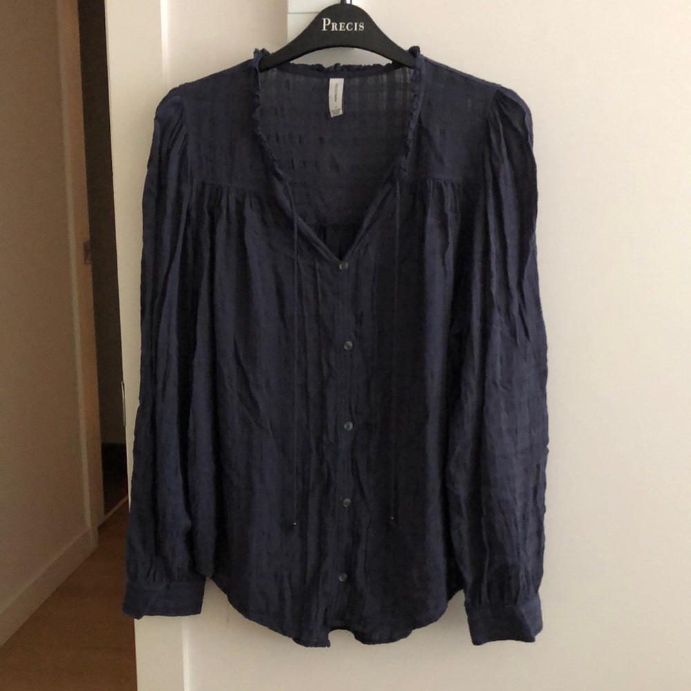 Slate blue spring blouse by Gentle Fawn. Never worn. Tag S but fits like…